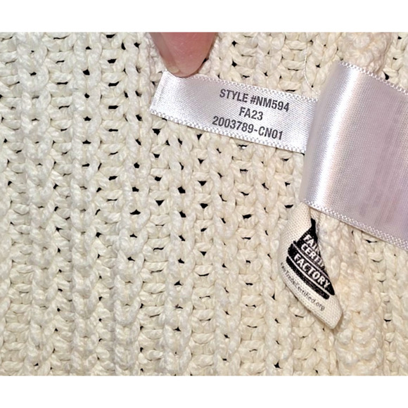 Madewell Textural-Stitch Chunky Knit V-Neck Cardigan Sweater Medium Button Up - Picture 8 of 11